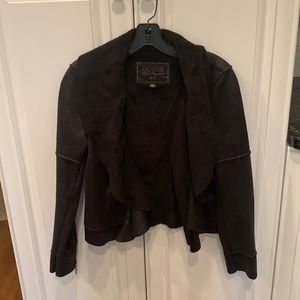 Black Guess jacket with fur lining size small